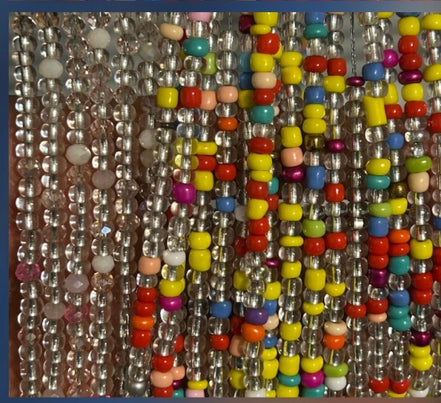 Clear Rainbow Waist Beads