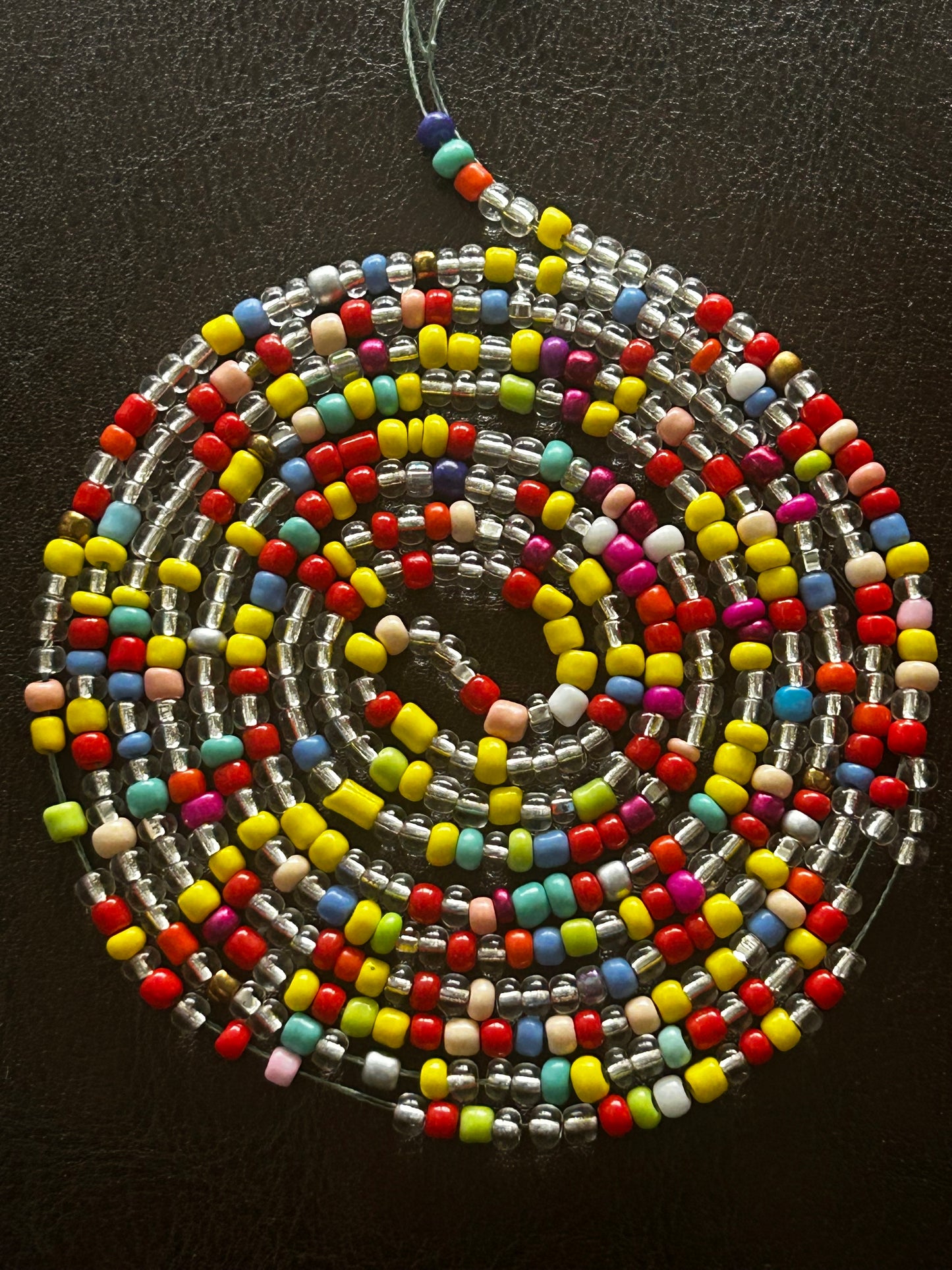 Clear Rainbow Waist Beads