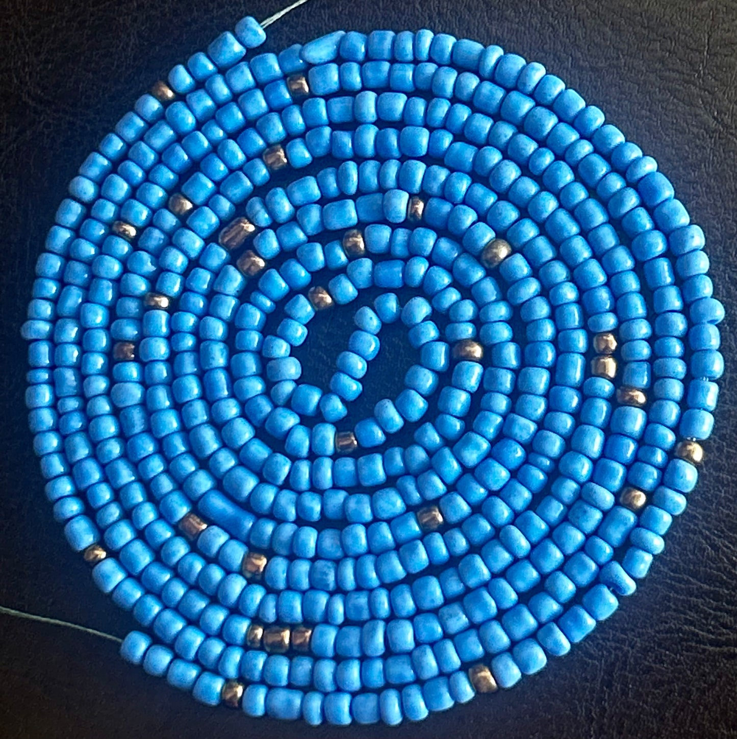 Blue w/ Gold Waist Beads